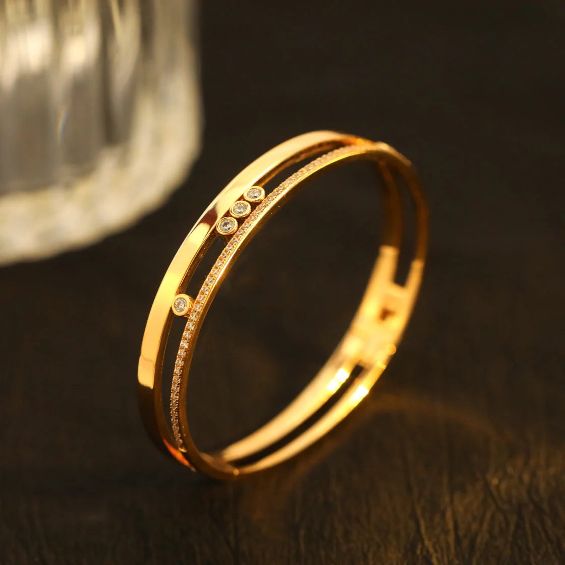 [VA]Move Romane Diamond Bangle Bracelet