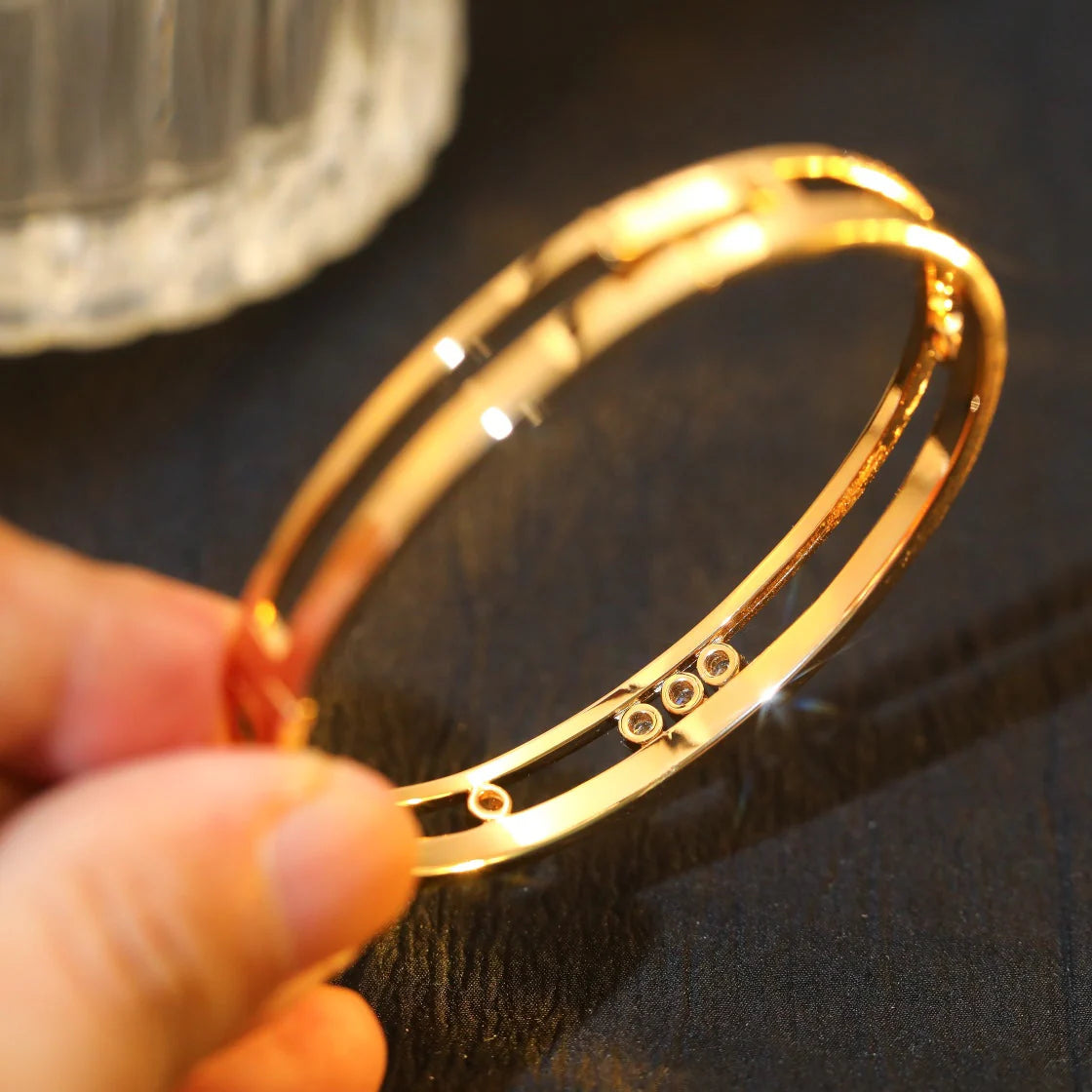[VA]Move Romane Diamond Bangle Bracelet