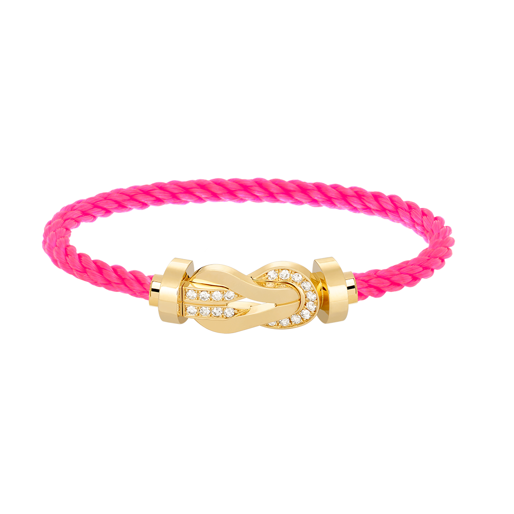 [VA]CHANCE GROSSES 8-FIGUREN-SCHNALLEN-ARMBAND HALBDIAMANT GOLD