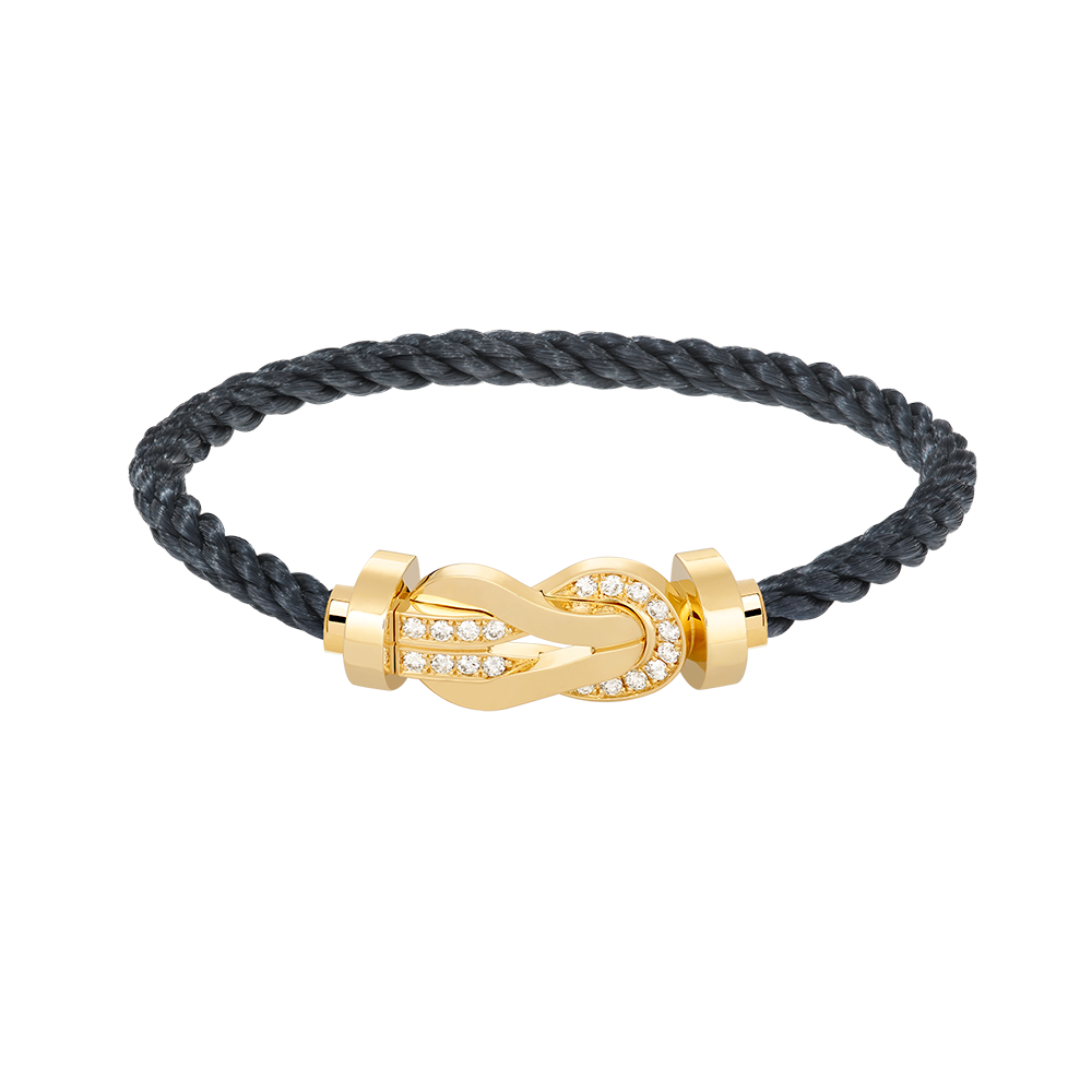 [VA]CHANCE GROSSES 8-FIGUREN-SCHNALLEN-ARMBAND HALBDIAMANT GOLD