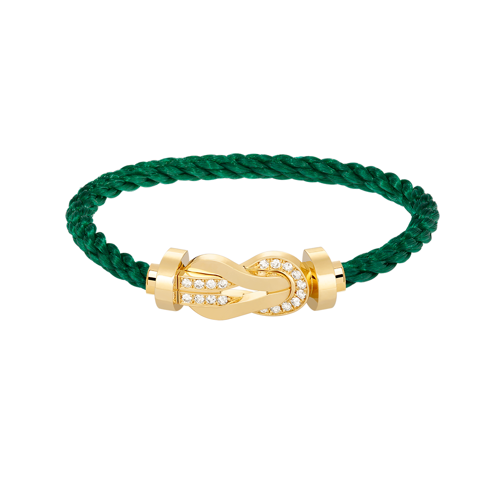 [VA]CHANCE GROSSES 8-FIGUREN-SCHNALLEN-ARMBAND HALBDIAMANT GOLD