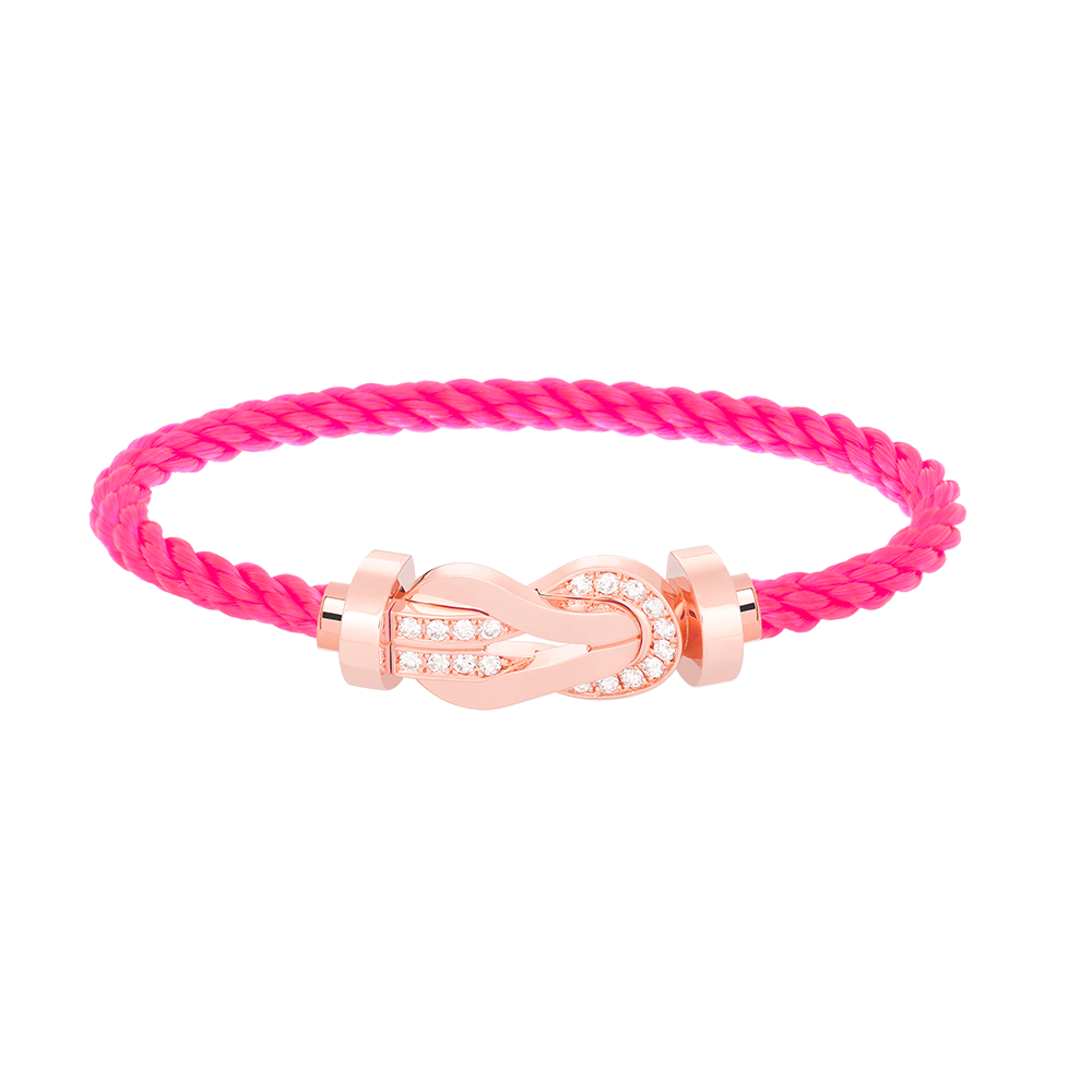 [VA]CHANCE LARGE 8 FIGURE BUCKLE HALF DIAMOND BRACELET ROSE GOLD