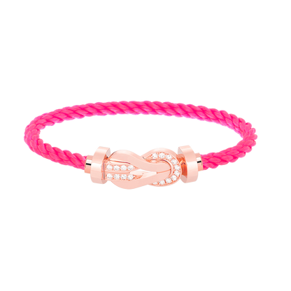 [VA]CHANCE LARGE 8 FIGURE BUCKLE HALF DIAMOND BRACELET ROSE GOLD