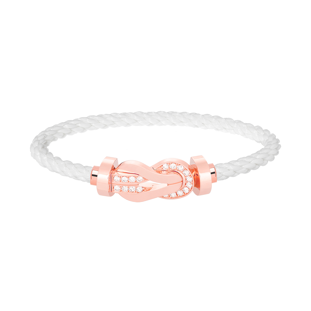 [VA]CHANCE GROSSES 8-FIGUREN-SCHNALLEN-ARMBAND MIT HALBDIAMANTEN IN ROSEGOLD