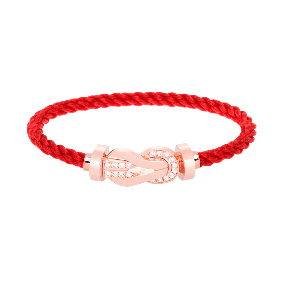[VA]CHANCE GROSSES 8-FIGUREN-SCHNALLEN-ARMBAND MIT HALBDIAMANTEN IN ROSEGOLD