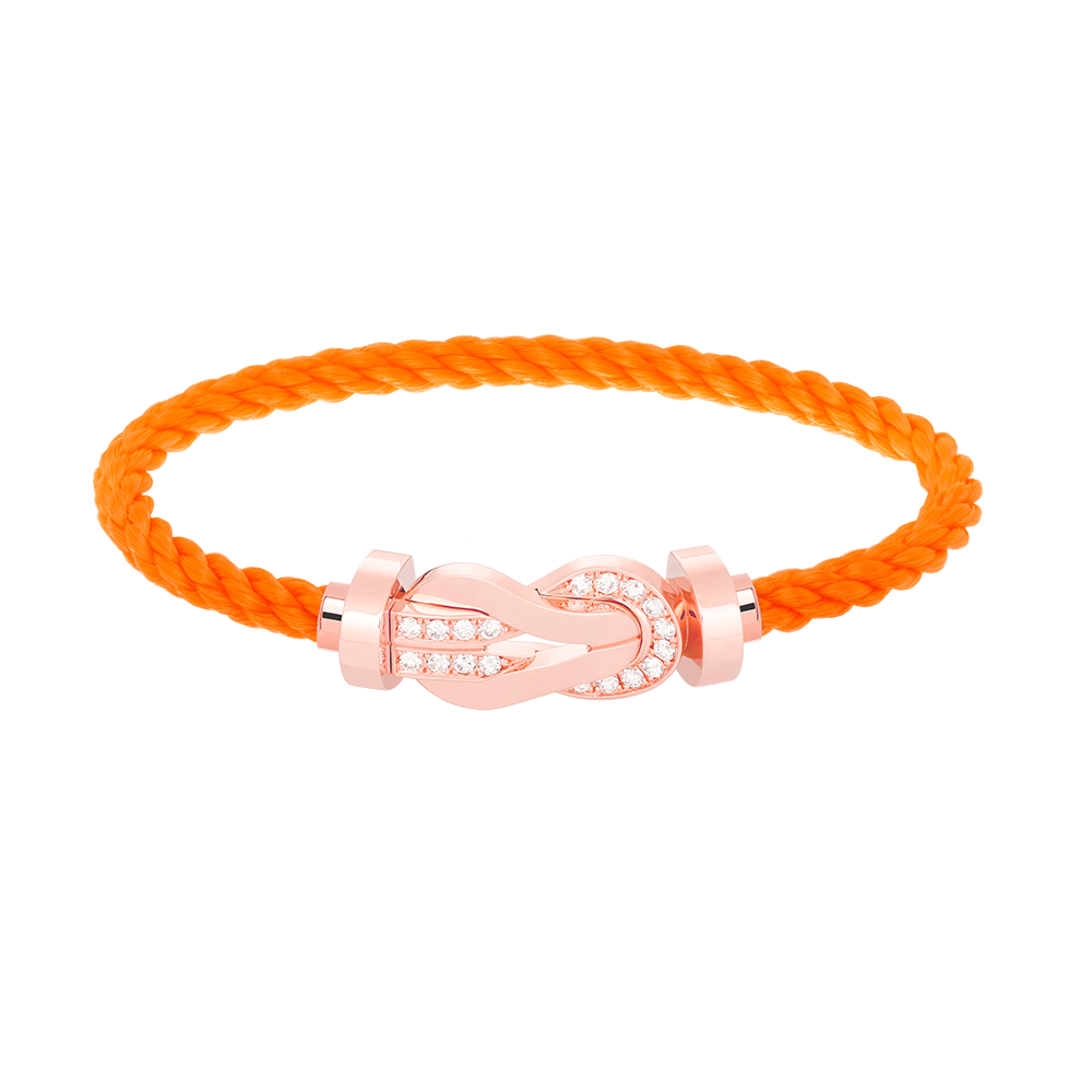 [VA]CHANCE GROSSES 8-FIGUREN-SCHNALLEN-ARMBAND MIT HALBDIAMANTEN IN ROSEGOLD