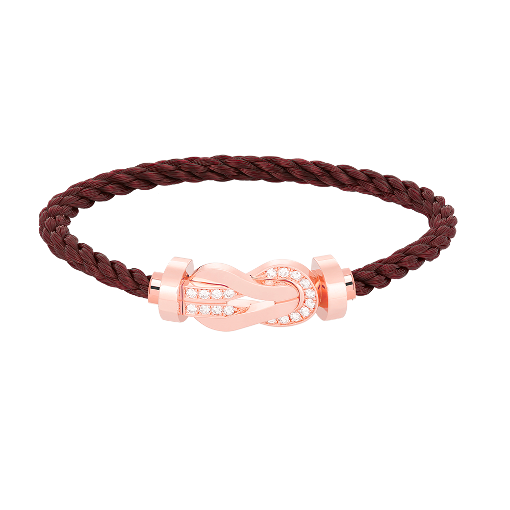 [VA]CHANCE GROSSES 8-FIGUREN-SCHNALLEN-ARMBAND MIT HALBDIAMANTEN IN ROSEGOLD