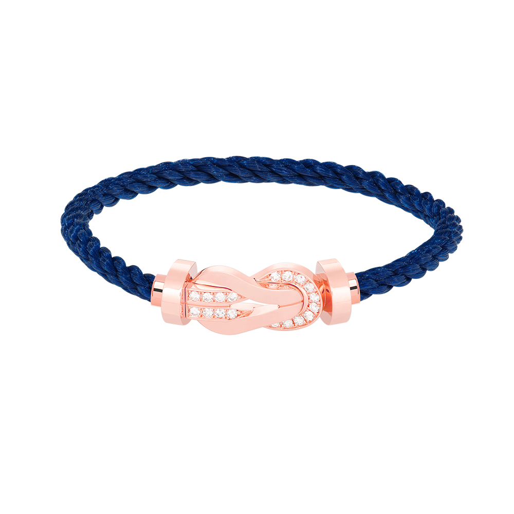 [VA]CHANCE GROSSES 8-FIGUREN-SCHNALLEN-ARMBAND MIT HALBDIAMANTEN IN ROSEGOLD