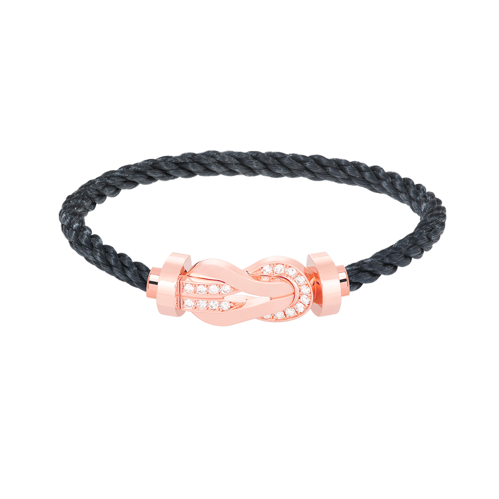 [VA]CHANCE GROSSES 8-FIGUREN-SCHNALLEN-ARMBAND MIT HALBDIAMANTEN IN ROSEGOLD