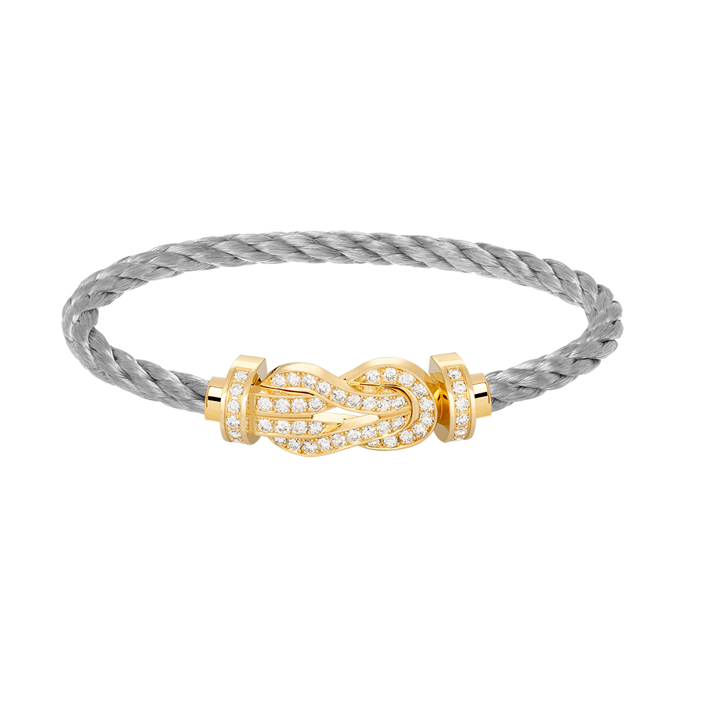 [VA]CHANCE LARGE 8 FIGURE BUCKLE FULLDIAMOND BRACELET GOLD