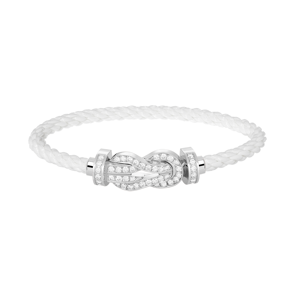 [VA]CHANCE GROSSES 8-STELLIGES SCHNALLENARMBAND VOLL DIAMANT SILBER