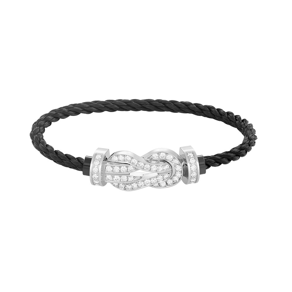 [VA]CHANCE GROSSES 8-STELLIGES SCHNALLENARMBAND VOLL DIAMANT SILBER