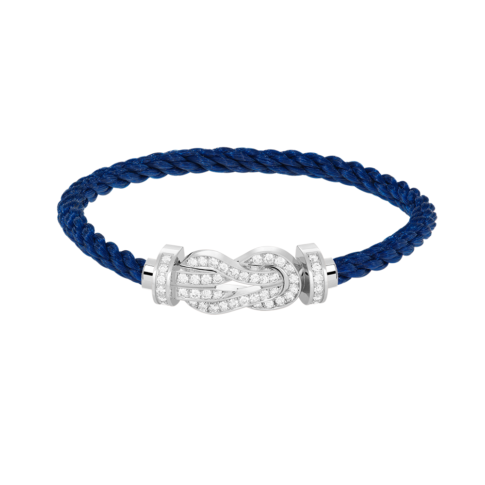 [VA]CHANCE LARGE 8 FIGURE BUCKLE FULL DIAMOND BRACELET SILVER