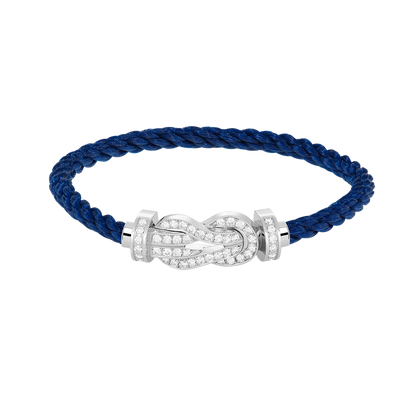 [VA]CHANCE LARGE 8 FIGURE BUCKLE FULL DIAMOND BRACELET SILVER