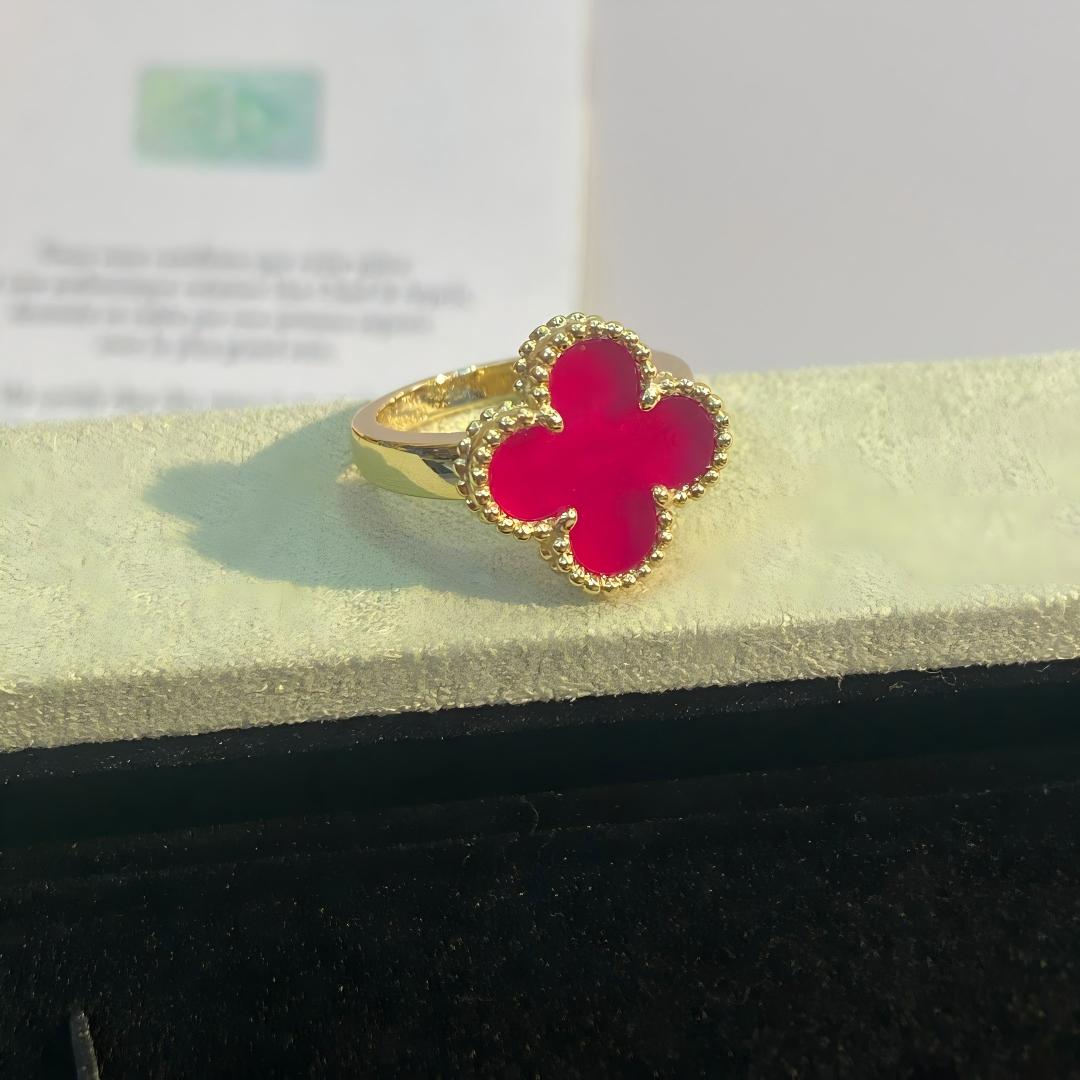 [VA]NEUE KLEEBATT-RINGE IN ROSA EMAILLE