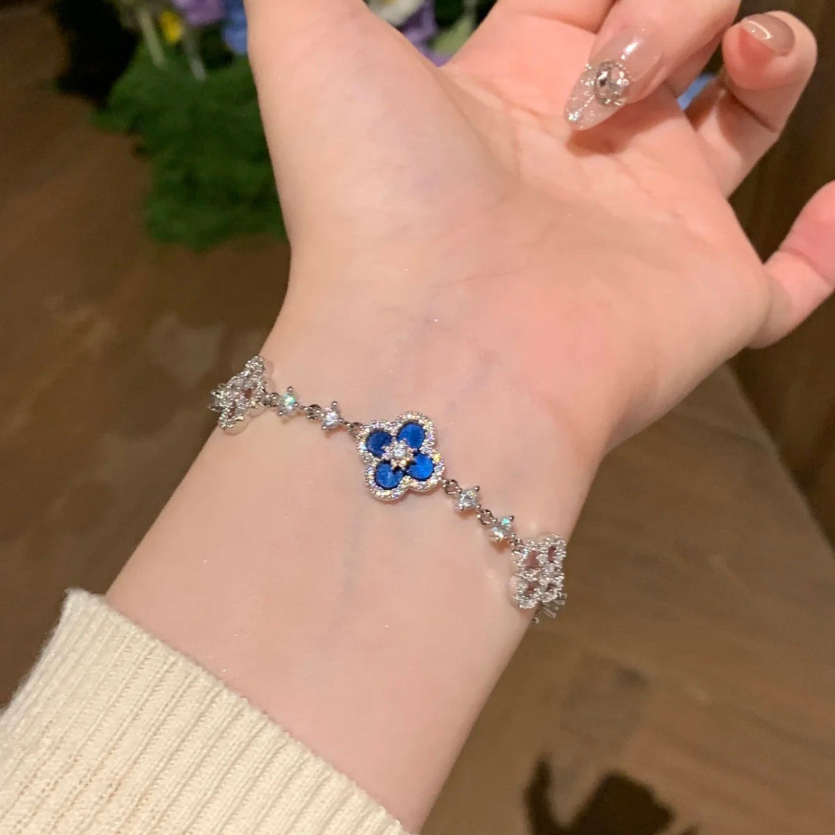 [VA]CLOVER 5 MOTIV ARMBAND ROSA BLAU ROT WEISS