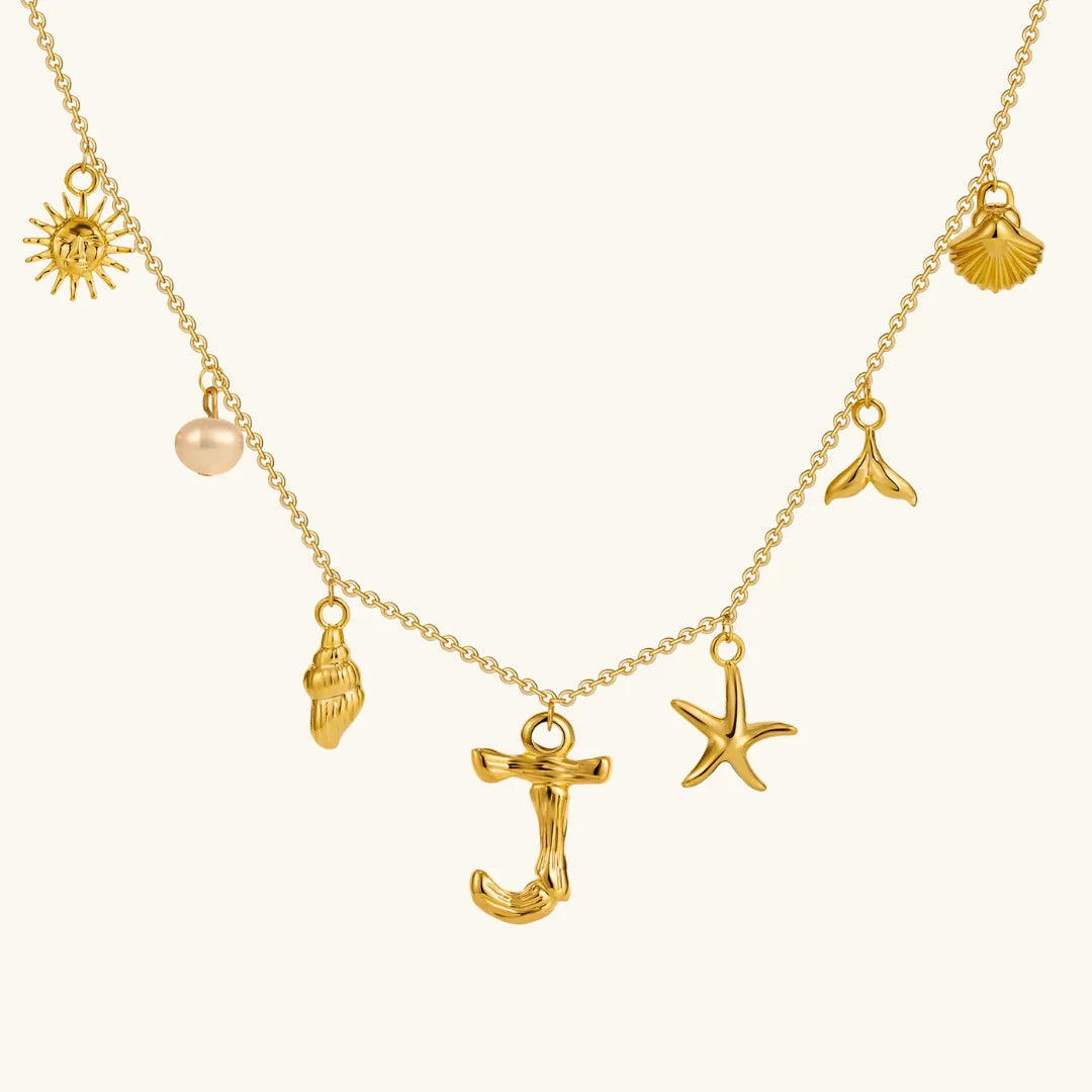 [VA]Avaria Ocean Initial Necklace