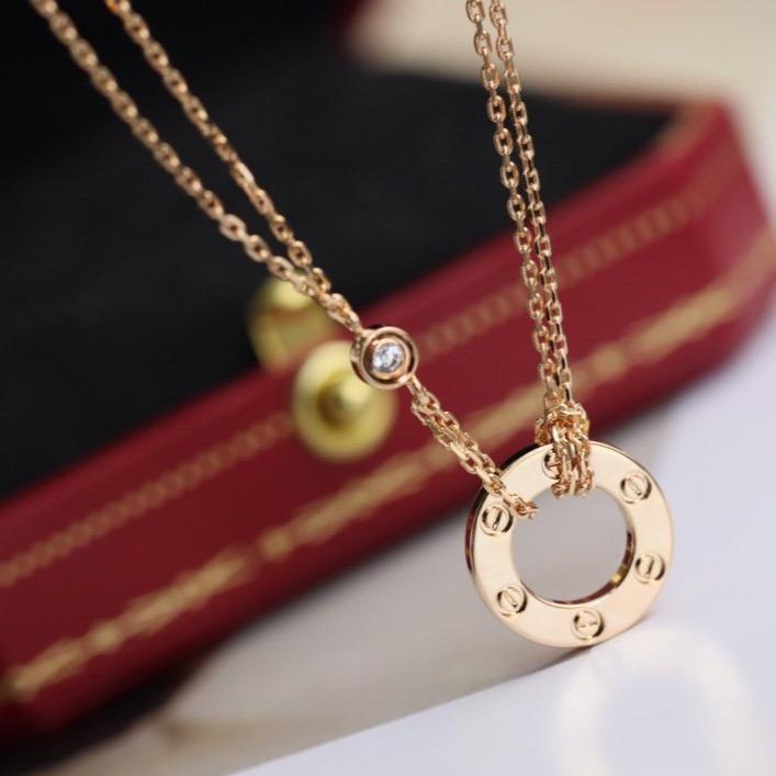[VA]LOVE HALSKETTE VERSTELLBAR ROSÉGOLD 2 DIAMANTEN