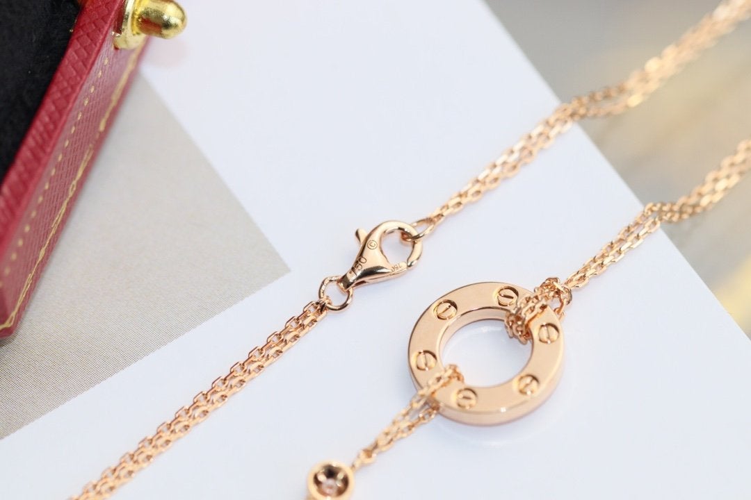 [VA]LOVE HALSKETTE VERSTELLBAR ROSÉGOLD 2 DIAMANTEN