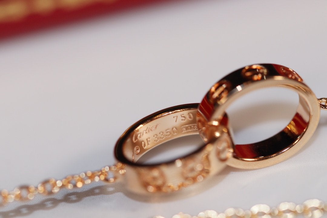 [VA]LOVE HALSKETTE ROSÉGOLD UND SILBER