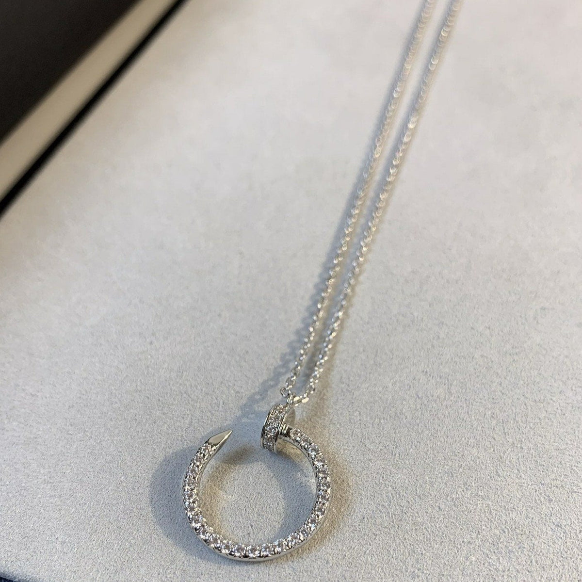 [VA]JUSTE HALSKETTE SILBER DIAMANTEN