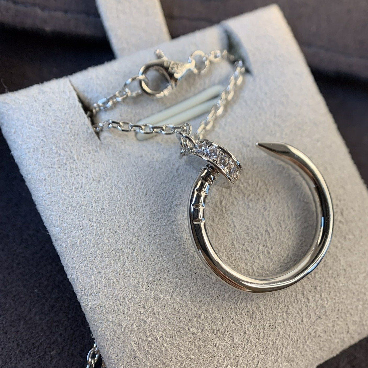 [VA]JUSTE HALSKETTE SILBER DIAMANTEN