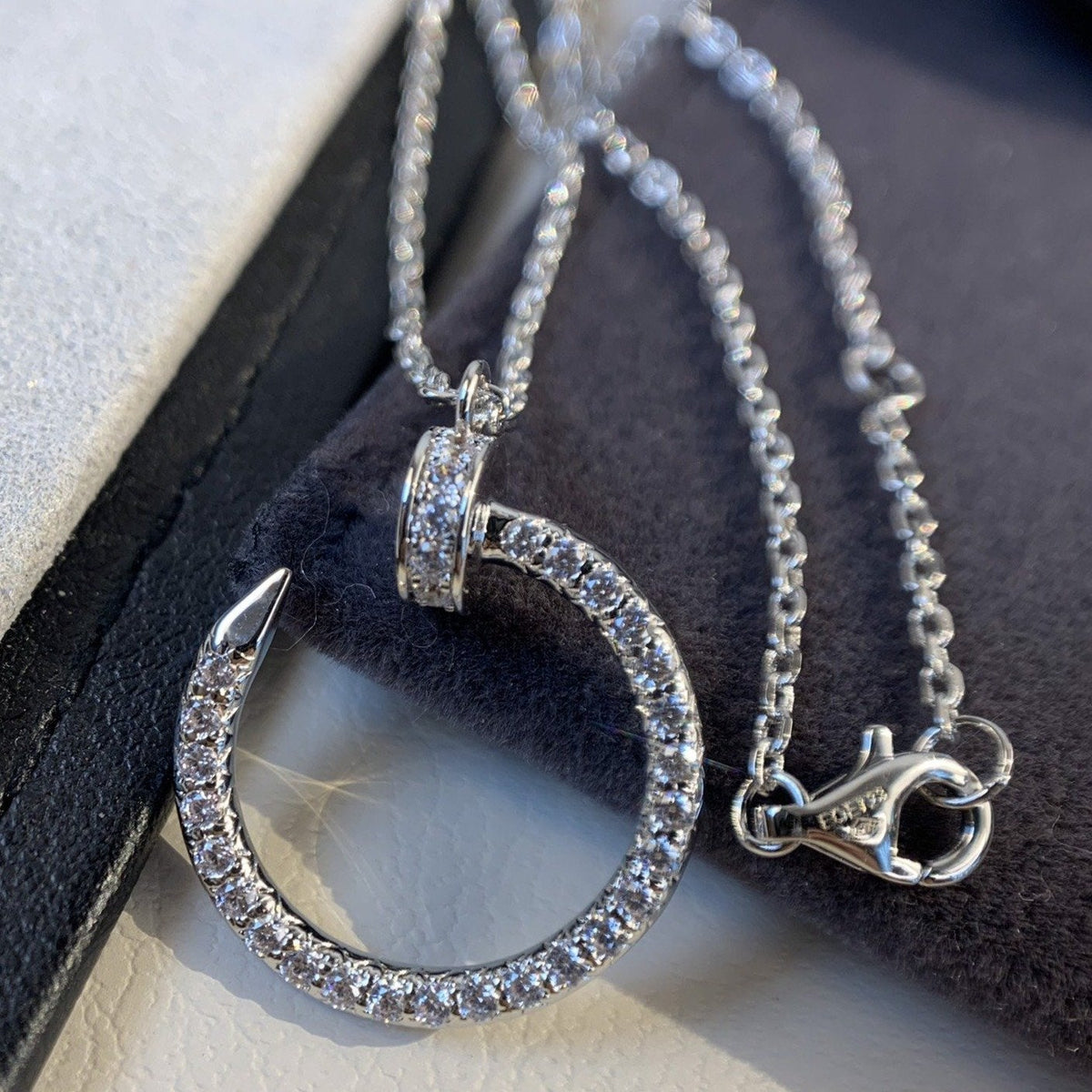 [VA]JUSTE HALSKETTE SILBER DIAMANTEN
