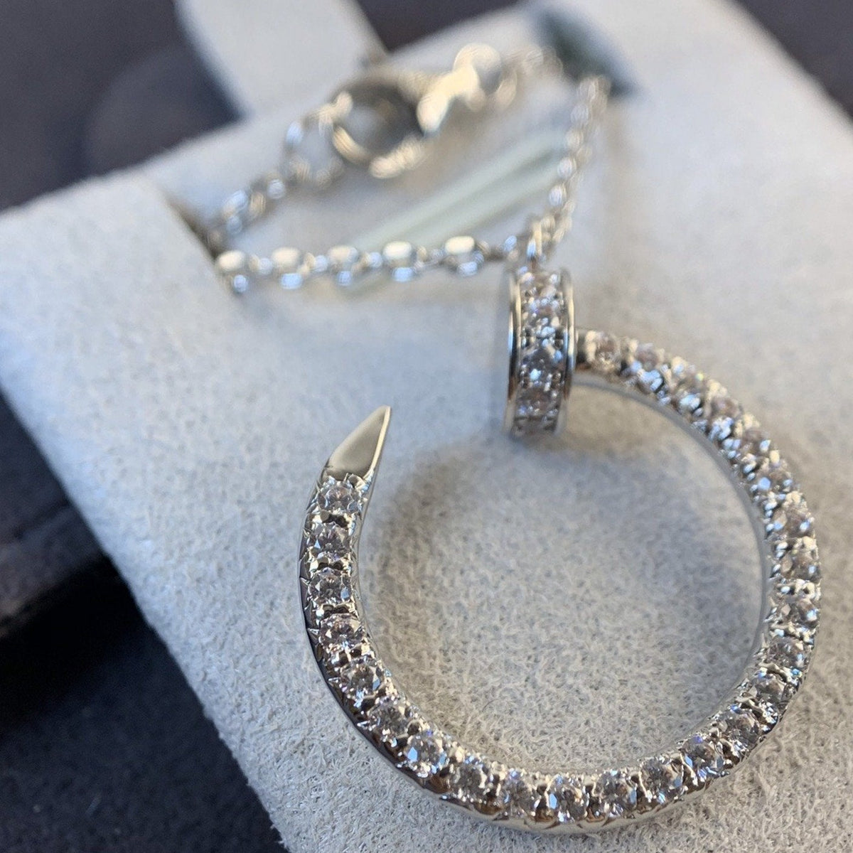 [VA]JUSTE HALSKETTE SILBER DIAMANTEN
