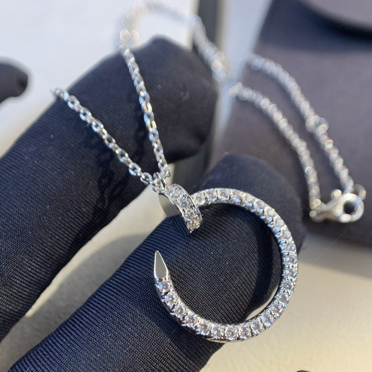 [VA]JUSTE HALSKETTE SILBER DIAMANTEN