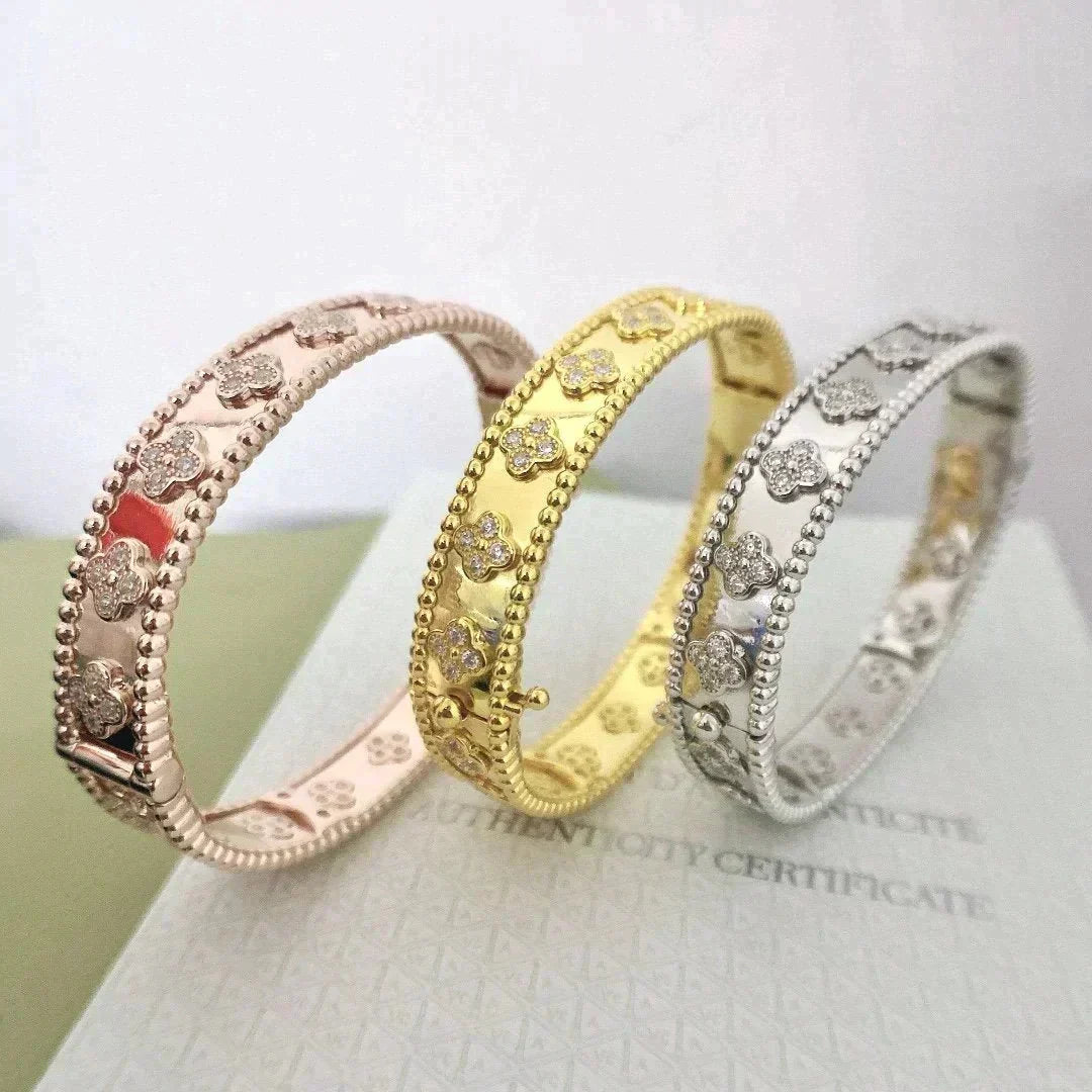 [VA]CLOVER-ARMBAND 8MM DIAMANTEN