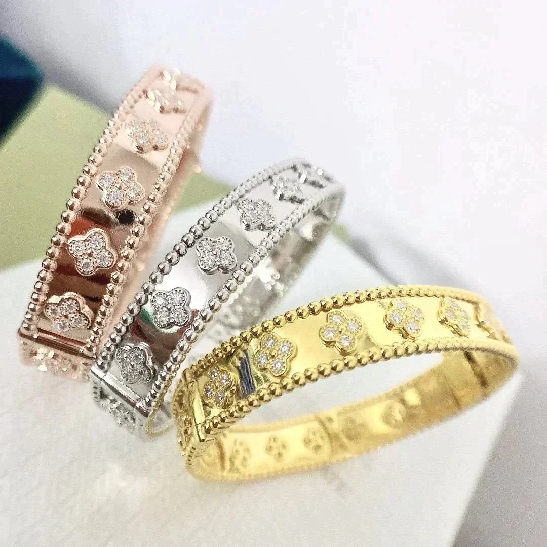 [VA]CLOVER-ARMBAND 8MM DIAMANTEN