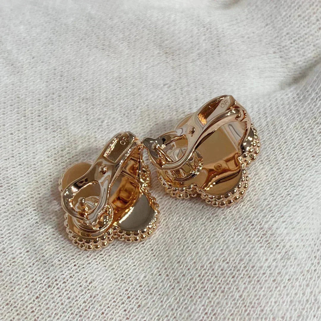 [VA]CLOVER MEDIUM 1 MOTIV OHRRINGE KARNEOL DIAMANT