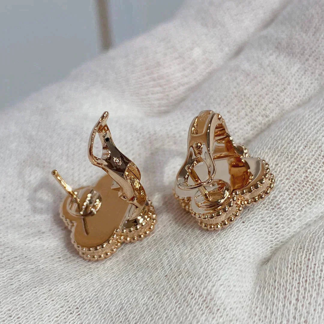 [VA]CLOVER MEDIUM 1 MOTIV OHRRINGE KARNEOL DIAMANT