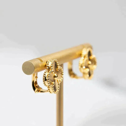 [VA]CLOVER MEDIUM 1 MOTIFS LASER EARRINGS