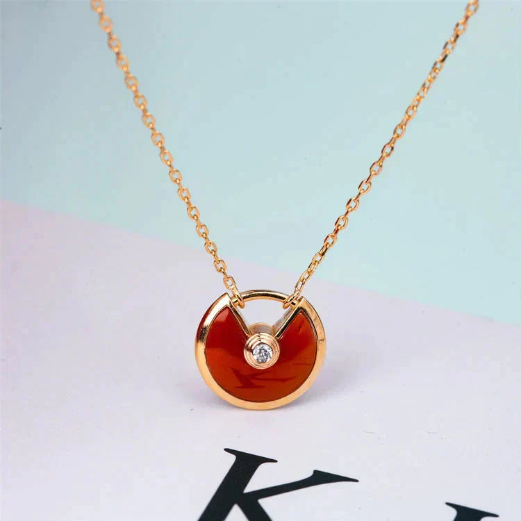 [VA]AMULETTE GOLD KARNEOL ONYX HALSKETTE