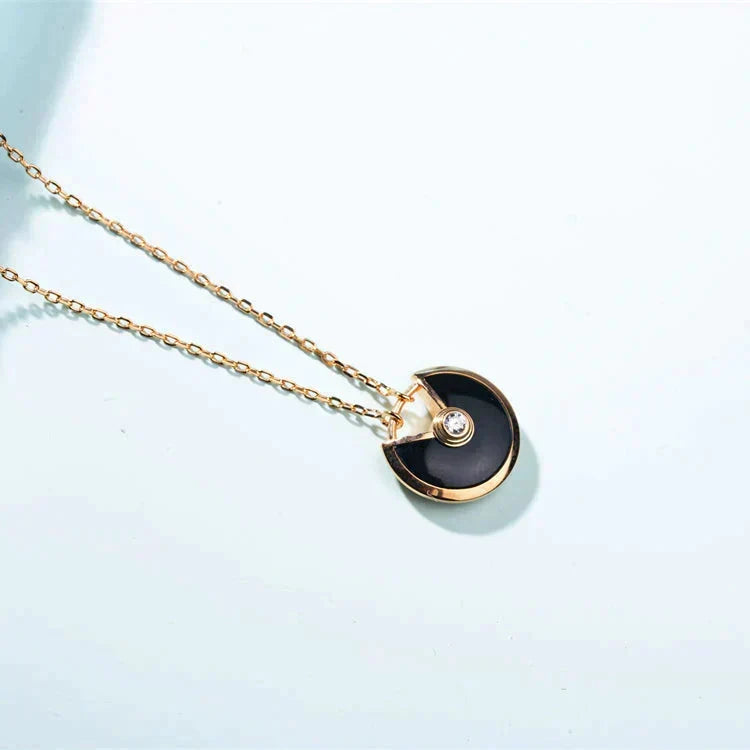 [VA]AMULETTE GOLD KARNEOL ONYX HALSKETTE