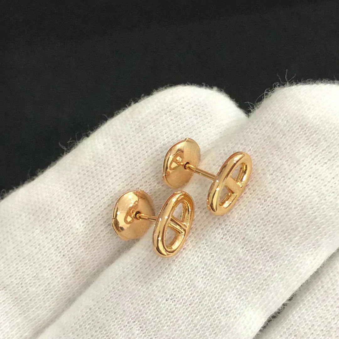 [VA]CHAINE KLEINE OHRRINGE GOLD UND SILBER