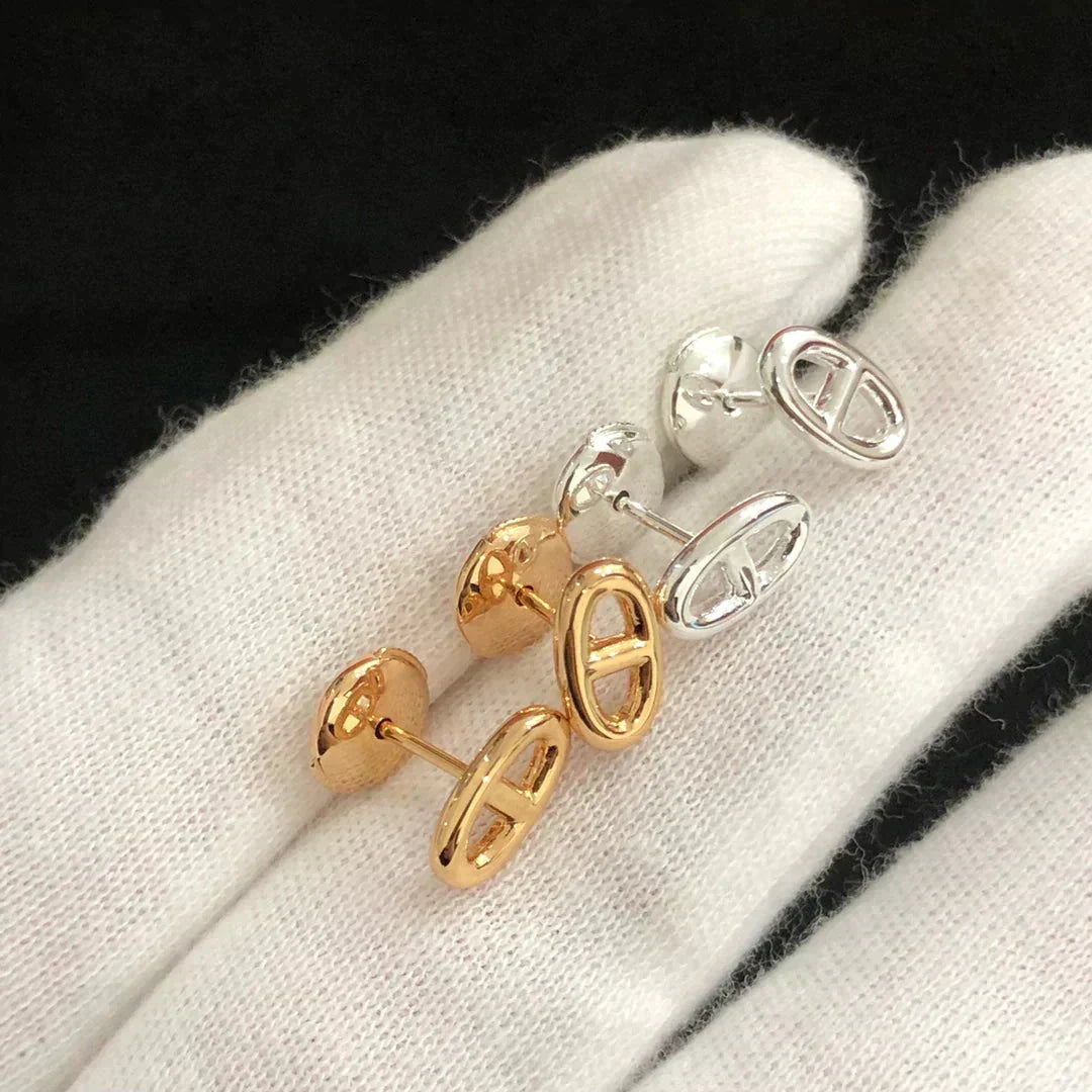 [VA]CHAINE KLEINE OHRRINGE GOLD UND SILBER