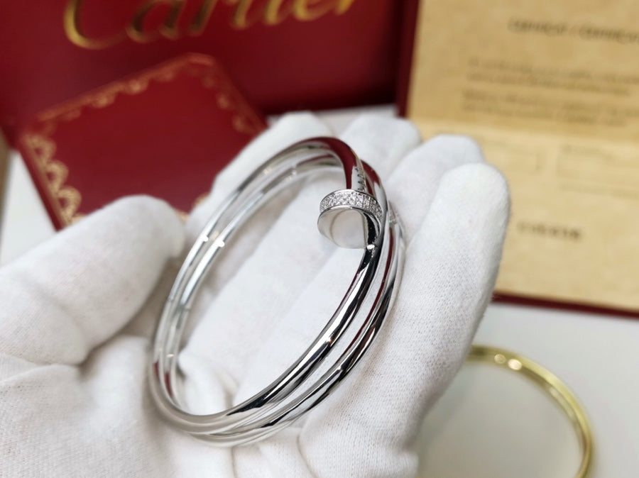 [VA]JUSTE UN CLOU ARMBAND 3,5 MM DOPPELREIHIG MIT DIAMANTEN
