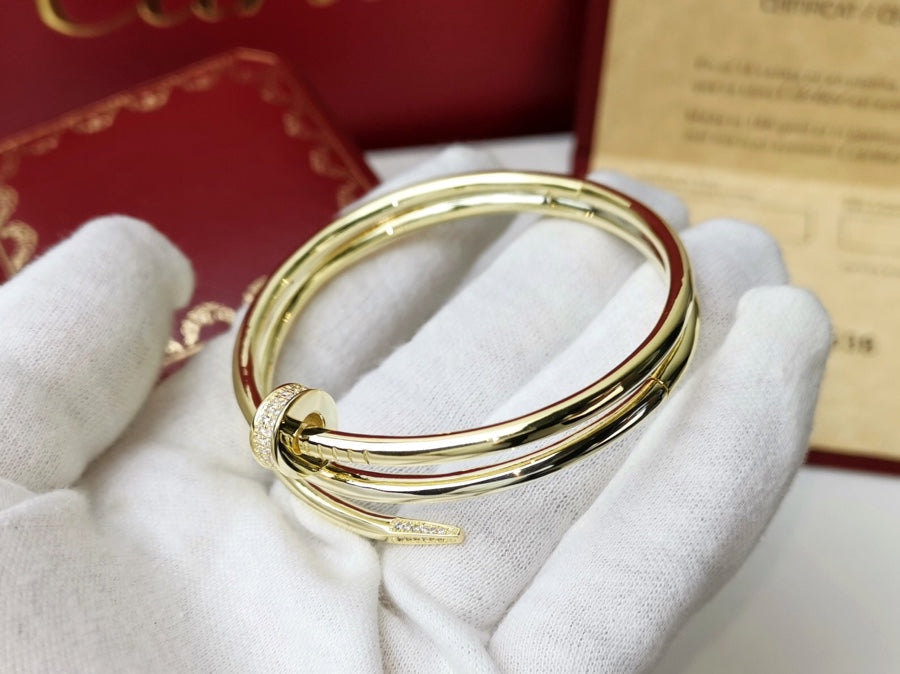 [VA]JUSTE UN CLOU ARMBAND 3,5 MM DOPPELREIHIG MIT DIAMANTEN