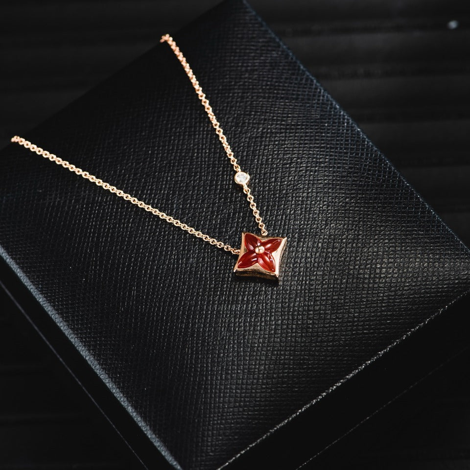 [VA]STERN-HALSKETTE ROSÉGOLD 1 DIAMANT