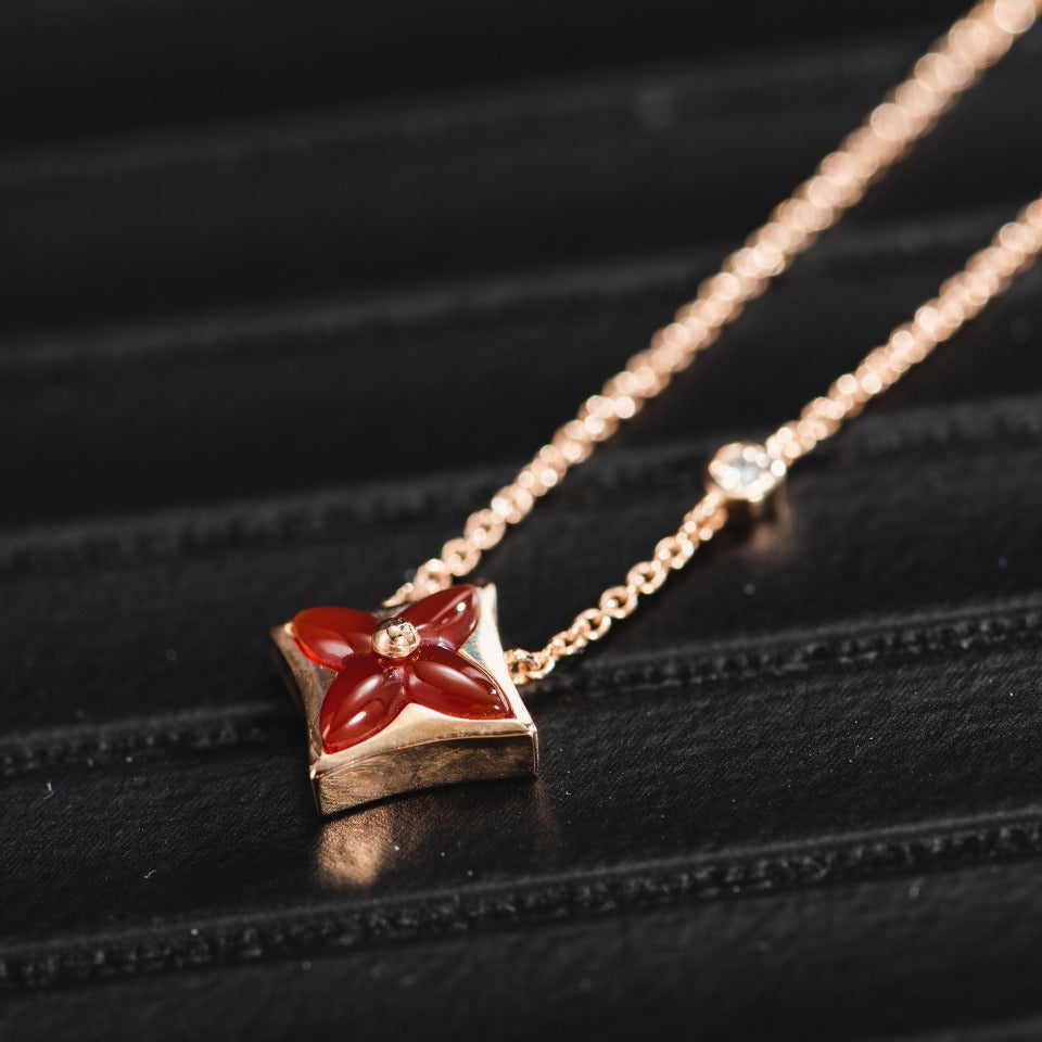 [VA]STERN-HALSKETTE ROSÉGOLD 1 DIAMANT