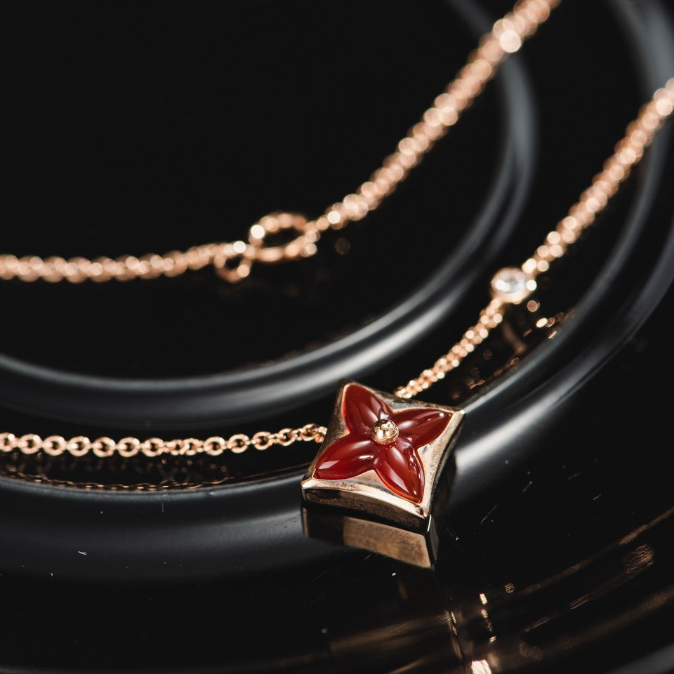 [VA]STERN-HALSKETTE ROSÉGOLD 1 DIAMANT