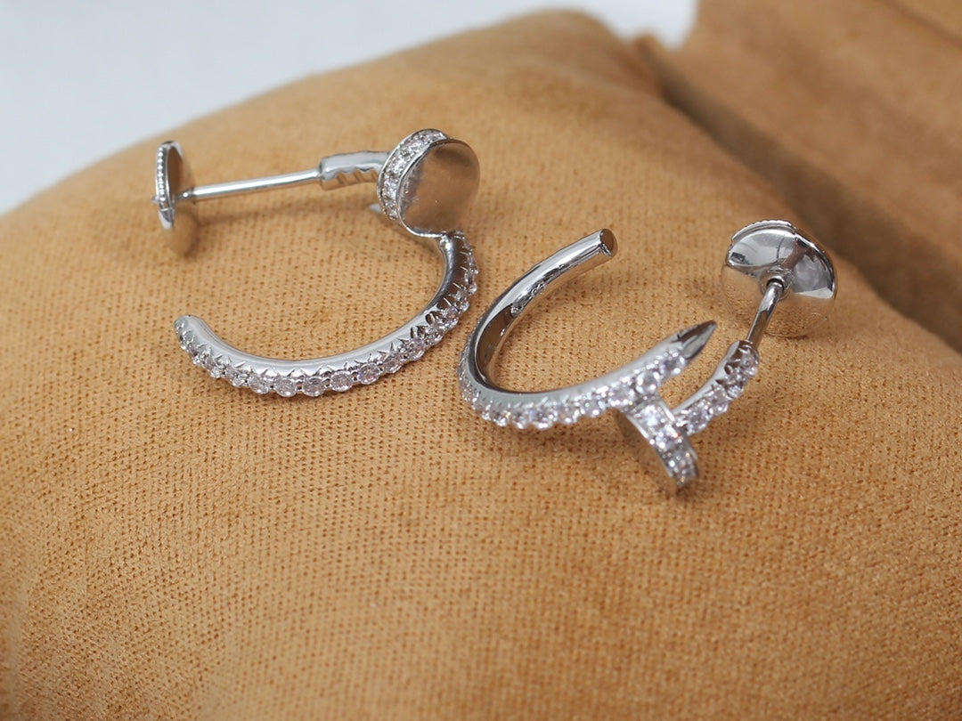 [VA]JUSTE EARRINGS 12.75MM SILVER DIAMOND