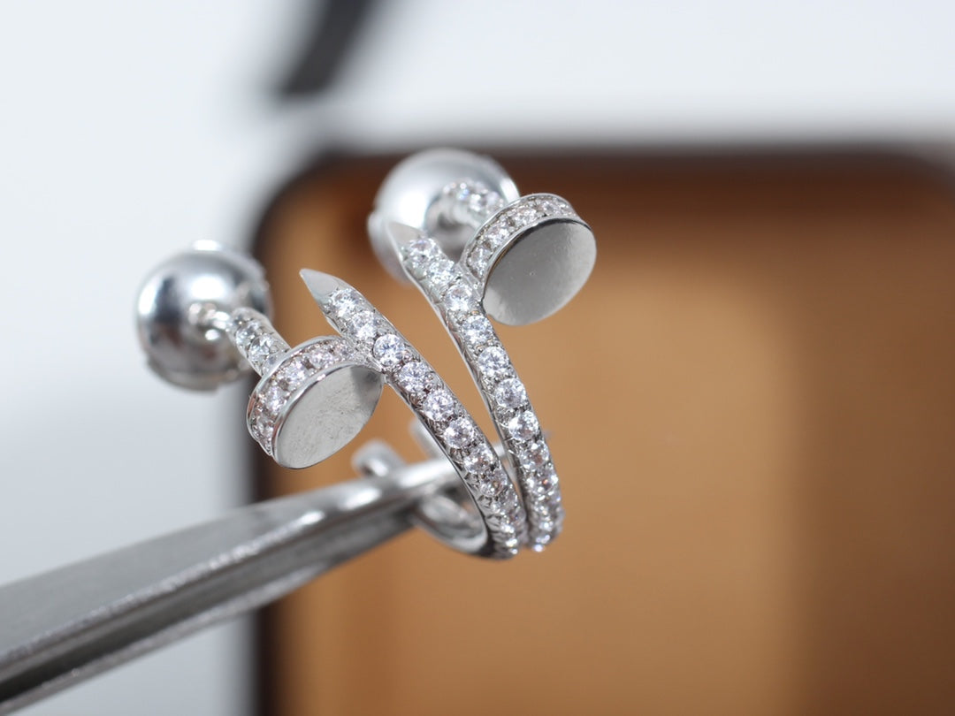 [VA]JUSTE EARRINGS 12.75MM SILVER DIAMOND