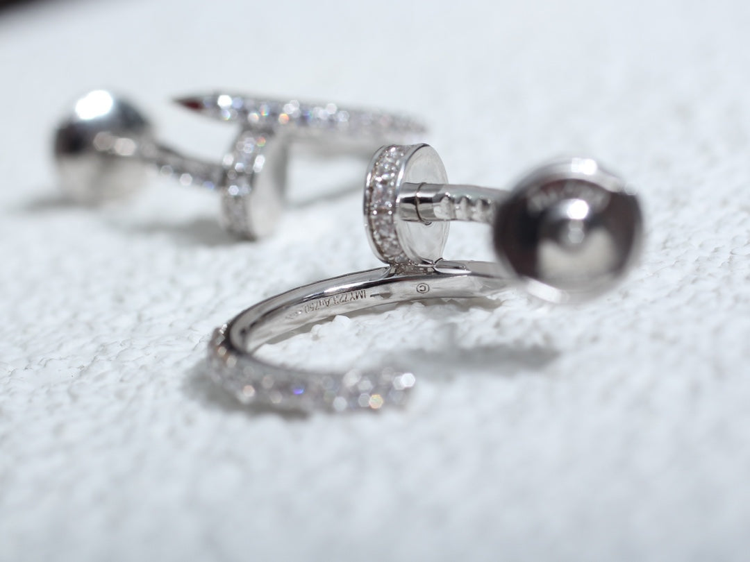 [VA]JUSTE EARRINGS 12.75MM SILVER DIAMOND