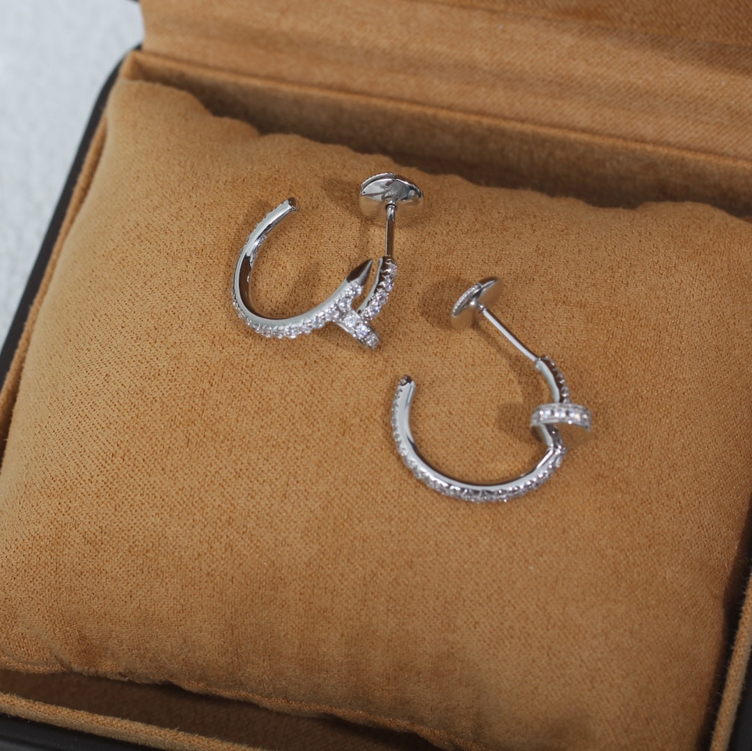 [VA]JUSTE EARRINGS 12.75MM SILVER DIAMOND