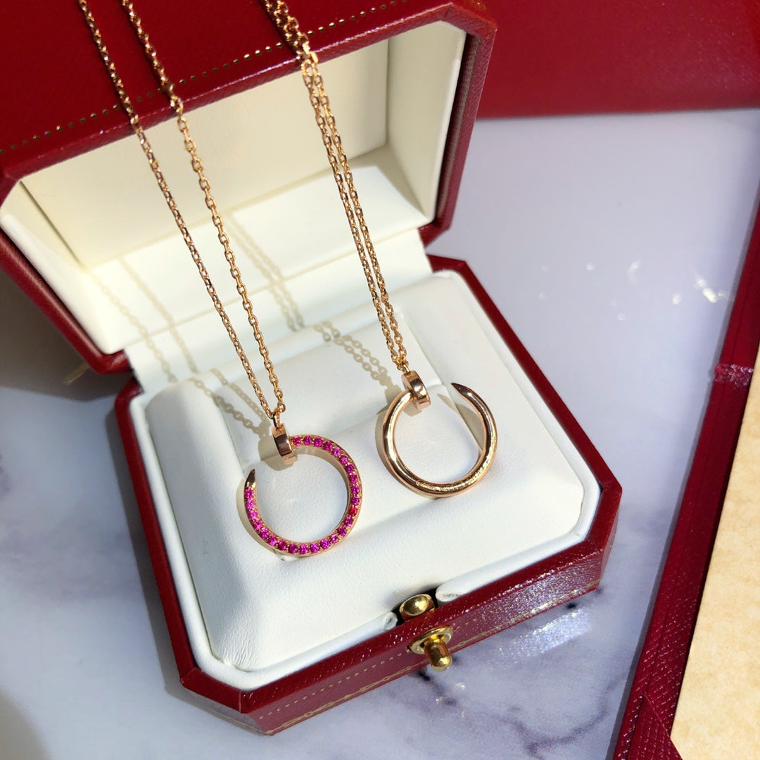 [VA]JUSTE HALSKETTE GOLD ROT DIAMANTEN