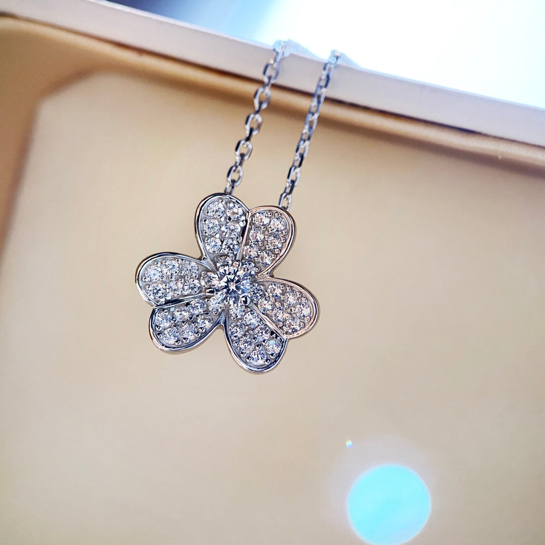 [VA]CLOVER DIAMOND HALSKETTE SILBER