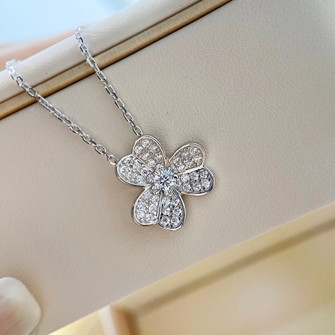 [VA]CLOVER DIAMOND HALSKETTE SILBER